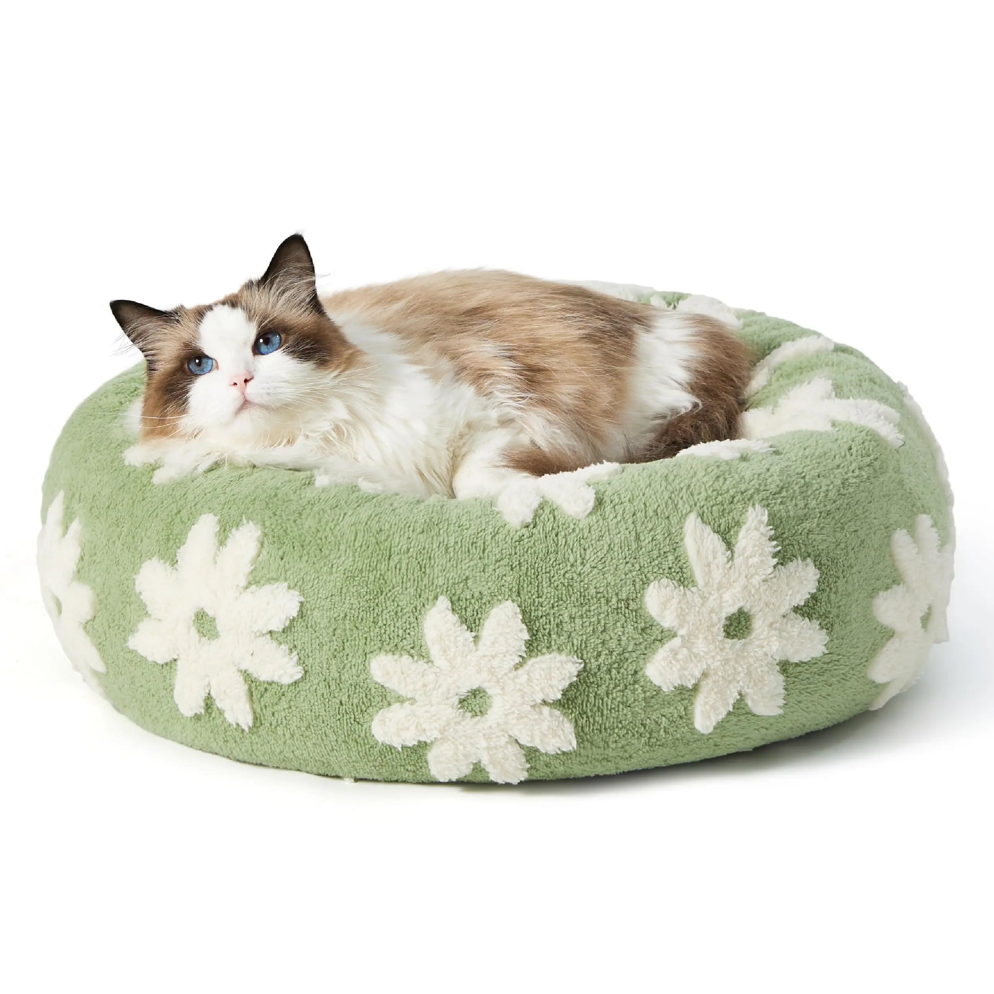 Lesure Luxurious Soft Donut Pet Bed - Plush Calming Bed for Small, Medium, and Large Dogs and Cats, Washable with Anti-Slip Bottom