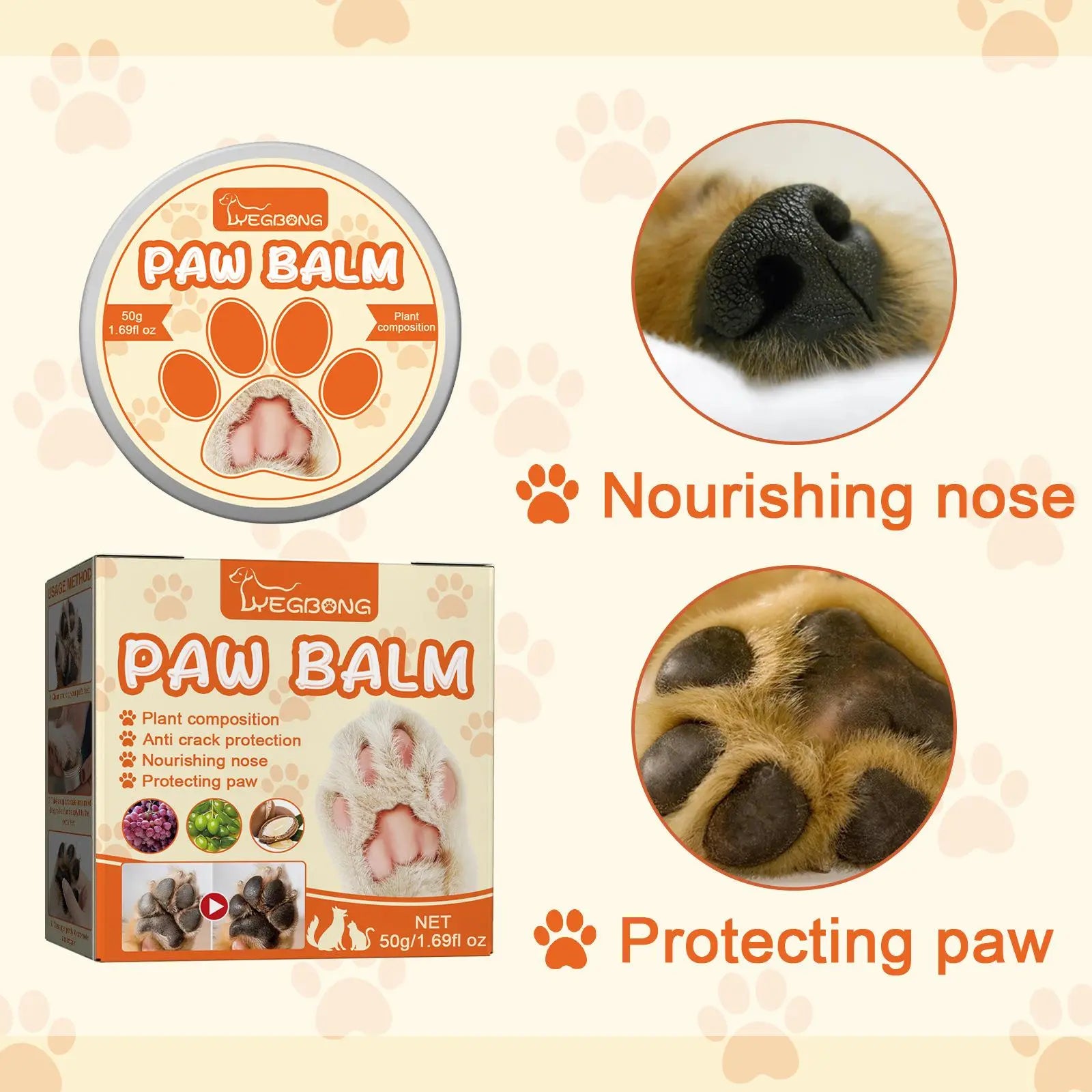 Pet Foot Care Balm and Moisturizing Cream for Dogs and Cats